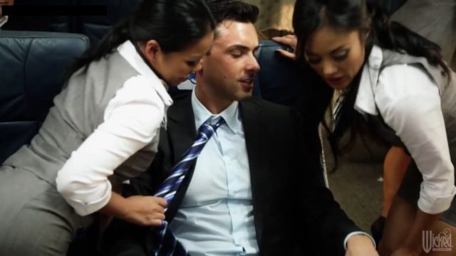 เอวี ซับไทย เทียวบิน ASA ไปโตเกียว – Four Lustful Asian Flight Attendants Want Dirty Sex During Flight – AV บรรยายไทย